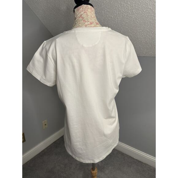 NWT Bergans of Norway Organic Cotton Women's Sz L White/Aluminum Classic W Tee - Picture 3 of 8